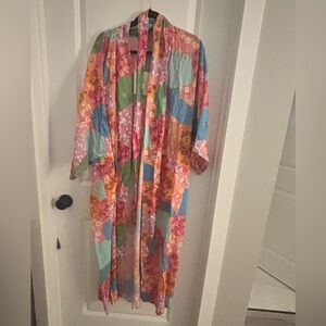 Spell Multicolor Floral Kimono